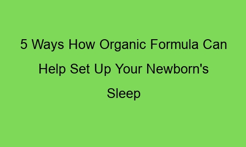 5 ways how organic formula can help set up your newborns sleep schedule 65475 1 - 5 Ways How Organic Formula Can Help Set Up Your Newborn's Sleep Schedule